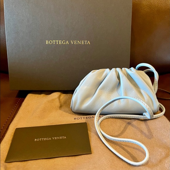 Bottega Veneta The Pouch 20 mini Coin Purse Blue - Picture 2 of 16